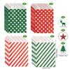 24pcs With Stickers Christmas Packaging Bag Merry Christmas Snack Packaging Christmas Candy Bag Party Supply Gift