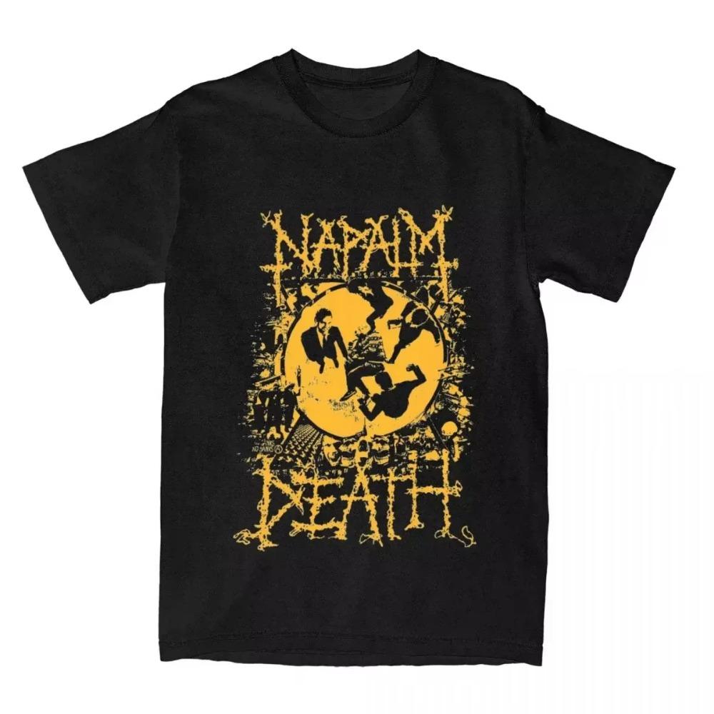 Tricou Bărbați Femei Trupa Muzicală Napalm Death Death Metal 100% Bumbac Topuri Uimitor Tricou cu Mânecă Scurtă cu Guler Rotund Mărime Plus