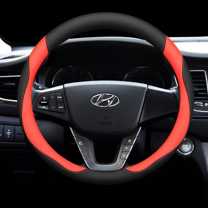 Leder-Autolenkradabdeckung für Hyundai Tucson Nx4 Santa Fe Mx5 Elantra N Palisade Creta Grand Kona 2024 2025 Zubehör