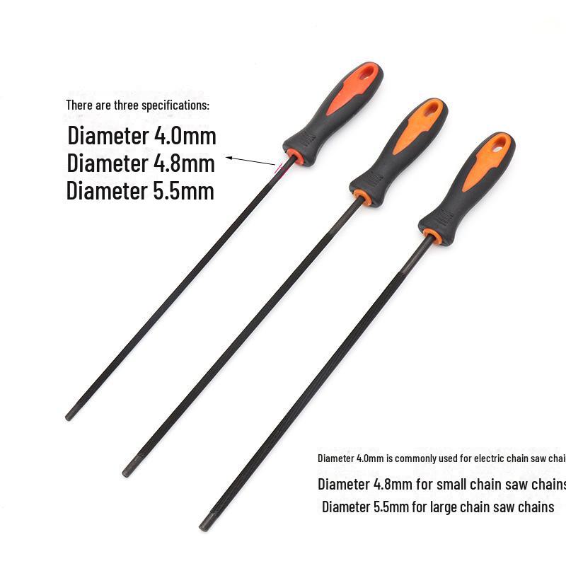 Pilník na řetězovou pilu s rukojetí, Vysoce kvalitní pilový olej, Kruhové a řetězové pilníky, Benzínové a elektrické řetězové pily, Těžební pila, Příslušenství pro broušení řetězu