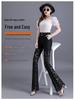 Women's High-Waisted Lace Wide-Leg Pants - Summer Bell Bottom Style