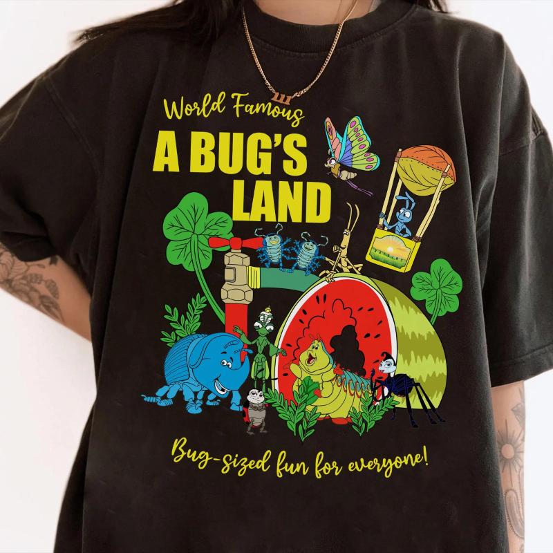Walt 2026 Flik Hopper Princess Ata Bug Animal Kingdom Park Print Fashion Womens TShirt Short Sleeve Loose Plus Size Top