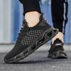 Fashion Mens Sport Shoes Breathable Lightweight Sneakers Outdoor Mesh Black Running Shoes Athletic Jogging Tenis Walking Shoe Zapatos