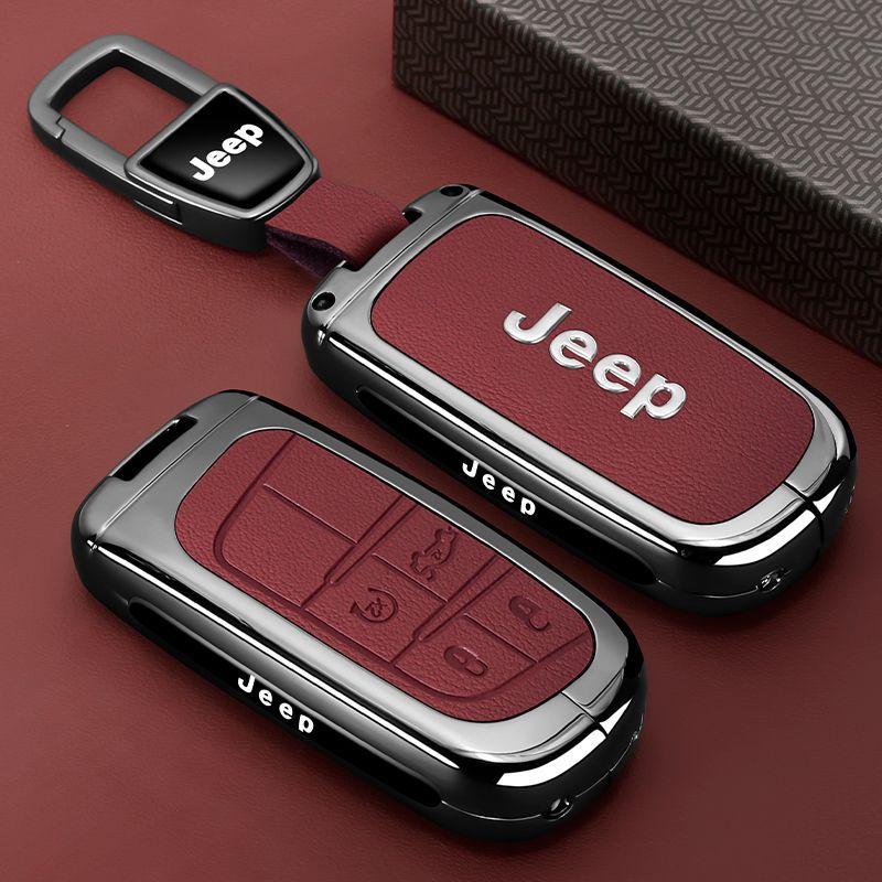 Mpxf10 Metal Car Smart Key Case Cover Shell For Jeep Grand Cherokee WK2 KL Wrangler JK Renegade Commander Compass 2018 2022 Accessories