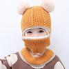 Masked Cap Winter Warm Baby Beanie Hat Cartoon Balaclava Hat Children Knitted  Cap Neck Face Guard