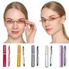 Herren Damen Schlanke Stift Lesebrille mit Tragbarem Clip-Etui Schlanke Weitsichtigkeitsbrille Lesebrille mit Stiftclip Röhrenetui +1.0+2.0