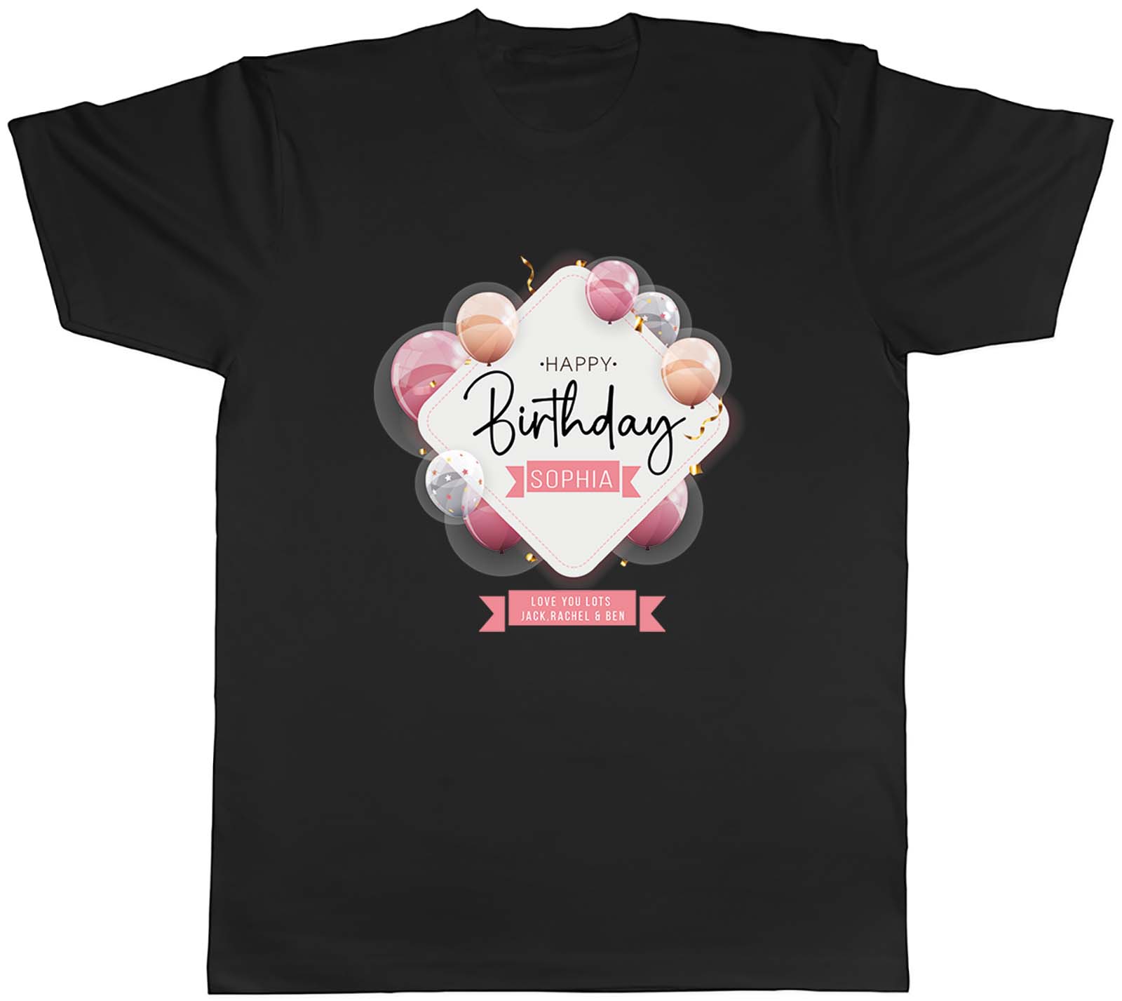 Personalised Happy Birthday Celebration Occasion Mens Unisex T-Shirt Tee Gift S