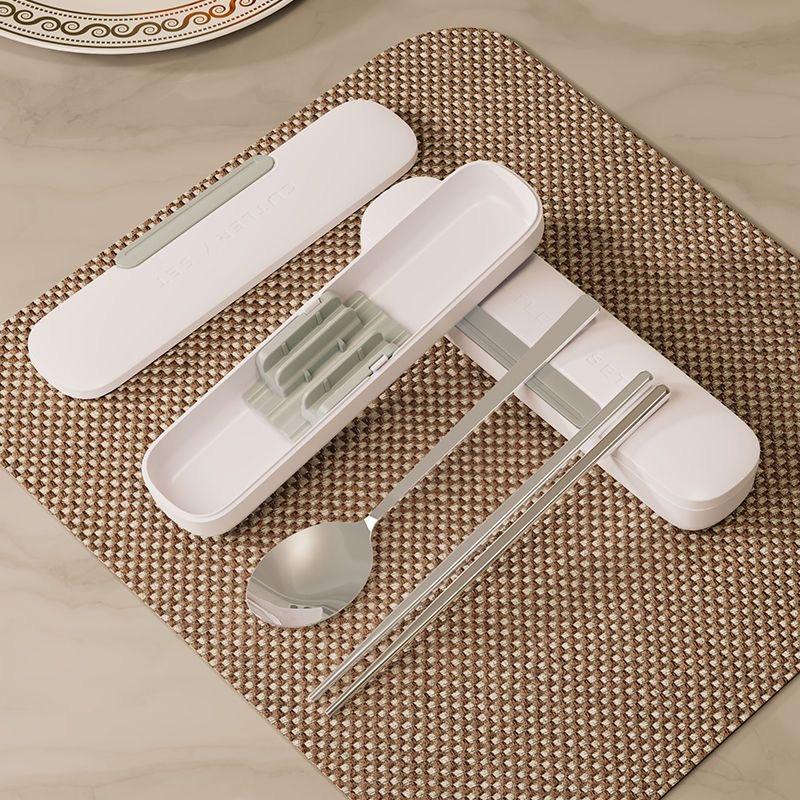 3 Piece Japanese Solid Wood Portable Cutlery Set Creative Camping Gear Student Worker Portable Stainless Steel Cutlery Set