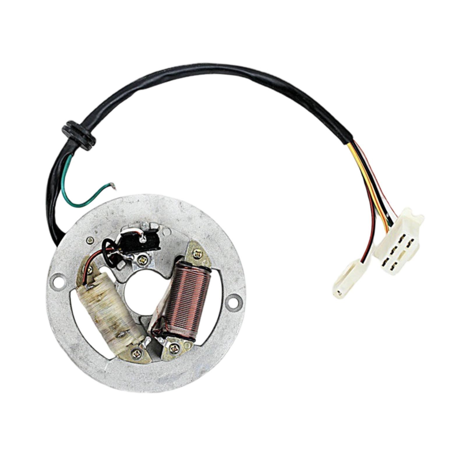 Double Coil Ignition Magneto Stator Plate Accessory Fit for Yamaha PW80 Motorcycle Bike Motorcycle Magneto Stator New чёрный