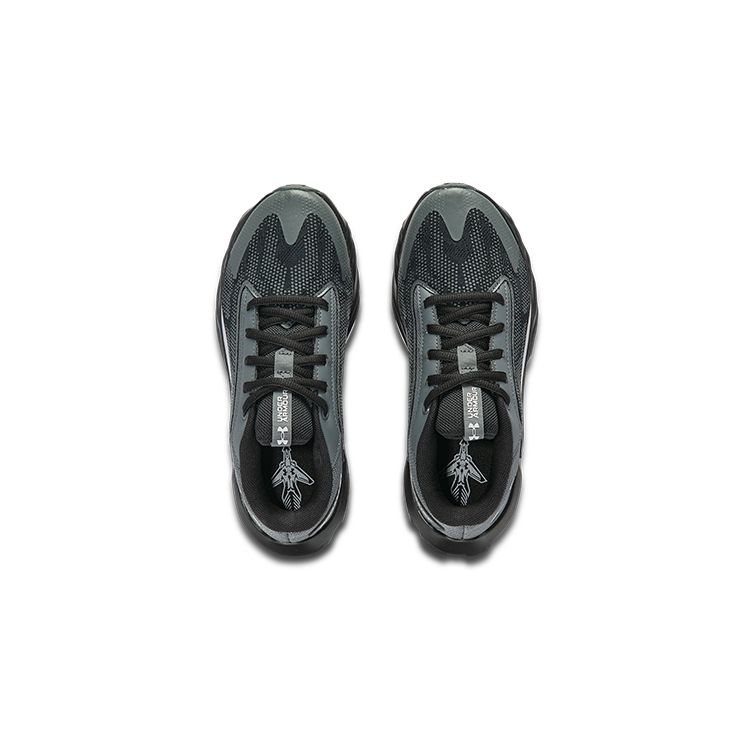 Under Armour Boys' Charged Scramjet 4 Running Shoes Pitch Grey Black 3024208-100