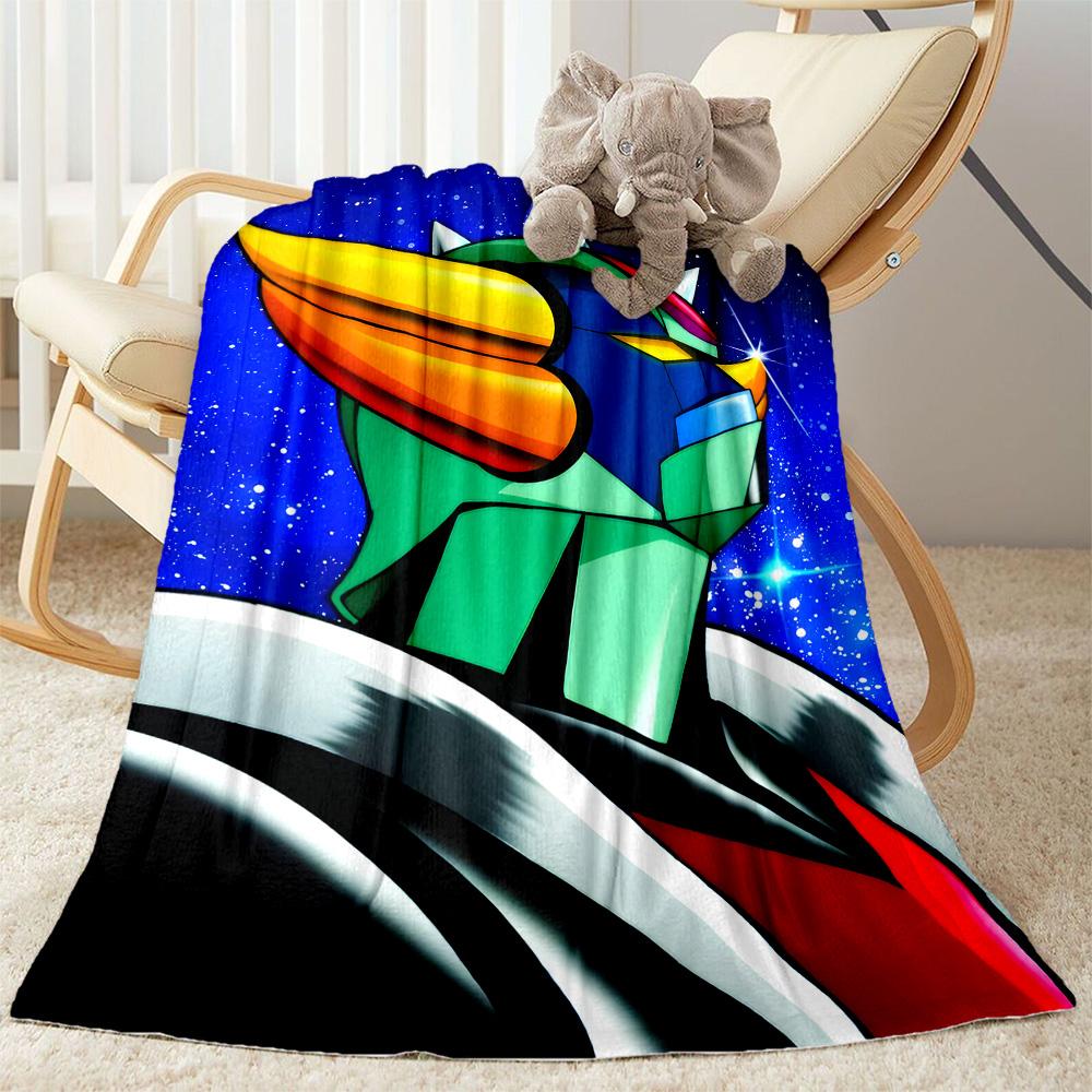 Giant Robot Adventure Flannel Blanket-Soft and Suitable for Sofas,Beds,Offices,Travel,All Seasons,Great Gift for Holidays and Birthdays.