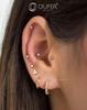 OUFER Body Piercing Body Piercing Nose Bar Titanium 20G Lip Labret Stud Bar Threadless Robe Piercing Push-in 5681012mm Trague Helix Conch Piercing