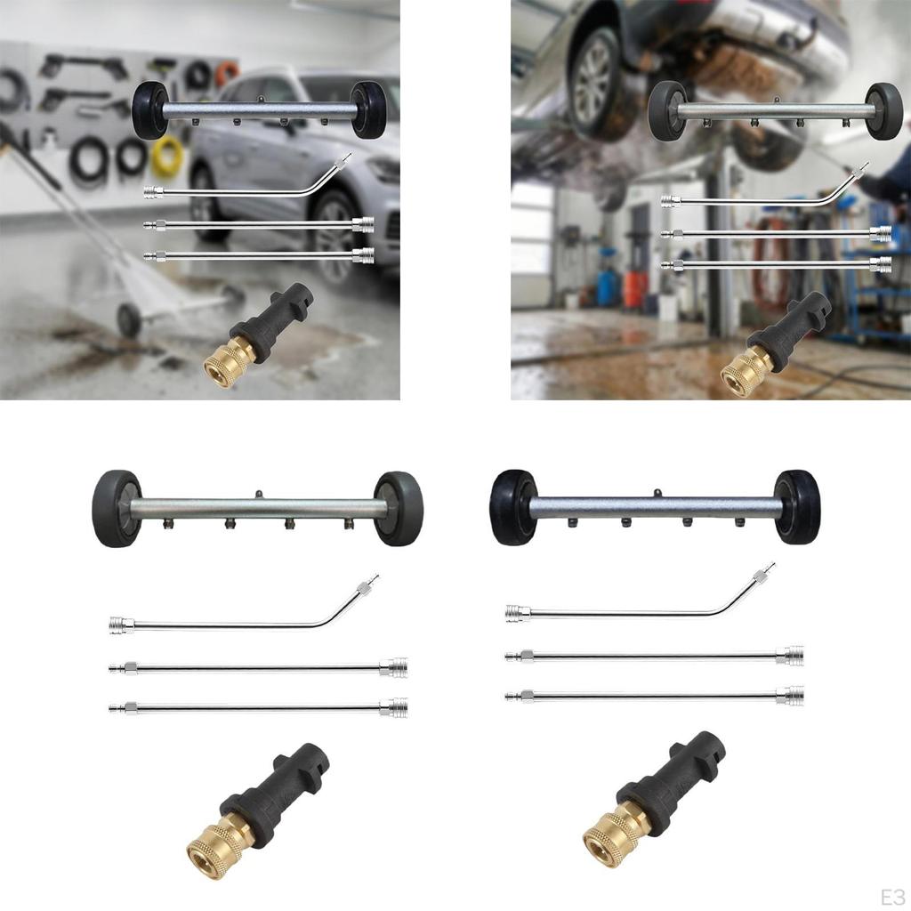 Pressure Washer 4000 PSI 4 Hole Nozzle with 3 Extension Rods Underbody Car Wash Water Broom