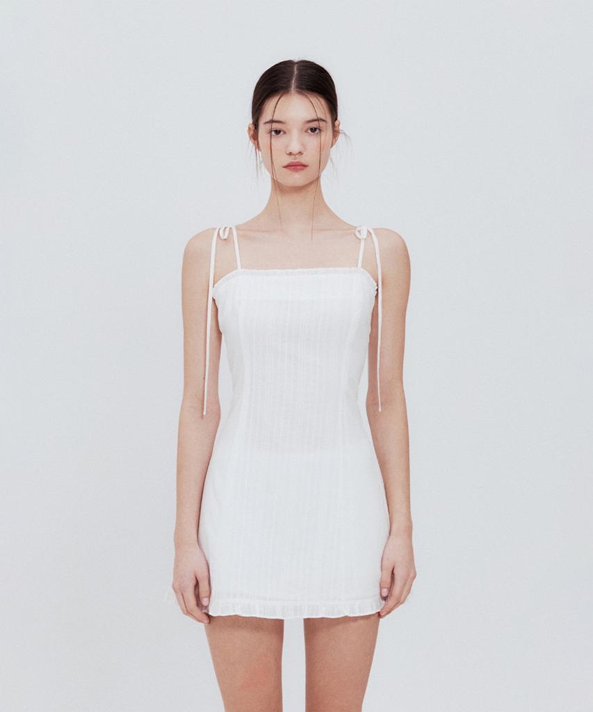 Not Your Rose Lace Frill Mini Dress (Ivory)