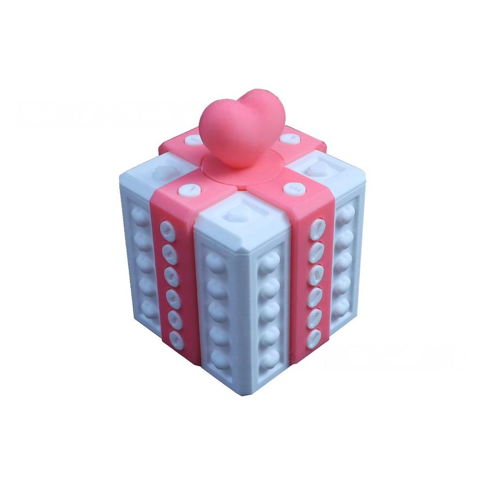 3D Printed Prank Screw Box Plastic Heart Design Box Creative Festive Gift Box Holiday Birthday
