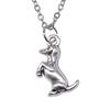 Horse Pendant Necklace Equestrian Animal Charm Jewelry 40cm Short Chain