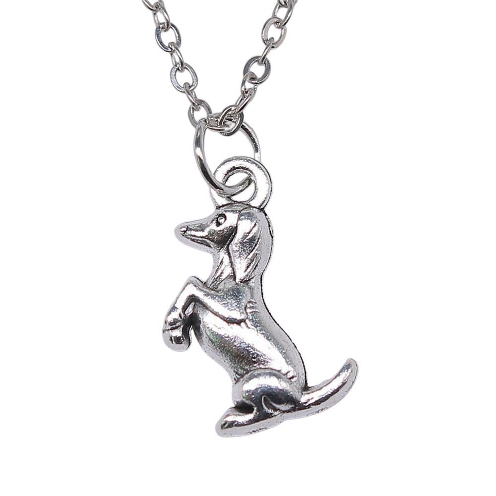 Horse Pendant Necklace Equestrian Animal Charm Jewelry 40cm Short Chain