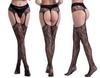 Women's Sexy Fishnet Lingerie: One-Piece Hollow Out Garter Jacquard Leggings Stockings 6057
