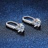 S925 Sterling Silver Earrings Moissanite Snowflake Ear Hook Female Moissanite Sterling Silver Earrings Female