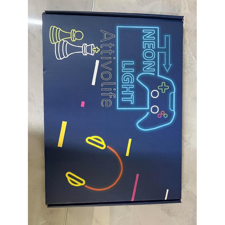 Attivolife Rock Hand Shaped Neon Light, Gamer Wall Decor LED Purple Neon Signs, USB Powered for Bar Christmas Birthday Home Party Gifts