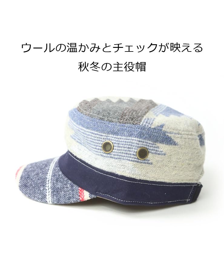 Linu Ortega Work Wool Adjustable Number [regnuu] Cap/Brailleur Cap, Unisex, Blend, Size, Fall/Winter, Outdoor/Casual (JP, Size, 58.0 cm, Navy)