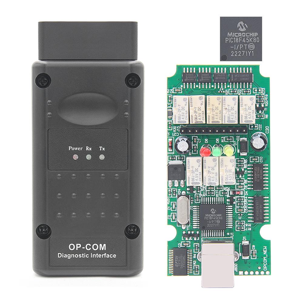 OPCOM V5 V1.99 Diagnostic Tool for Opel OP COM with PIC18F458 PIC18F45K80 FTDI Flash Firmware Update V1.70 OBD 2 Auto Scanner