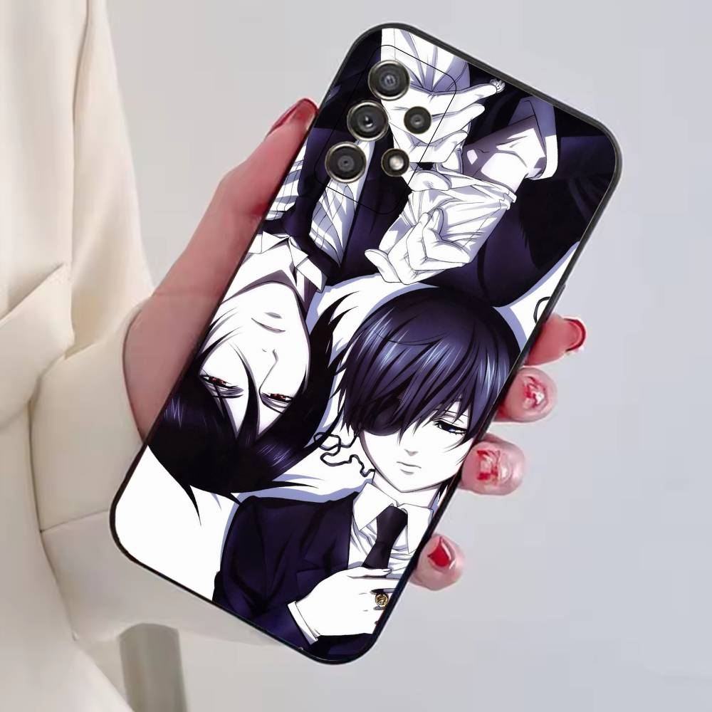 Anime Black B-Butler Phone Case For Samsung S25,S24,S21,S22,S23,S30,Ultra,S20,Plus,Fe,Lite,Note,10,Black Cover