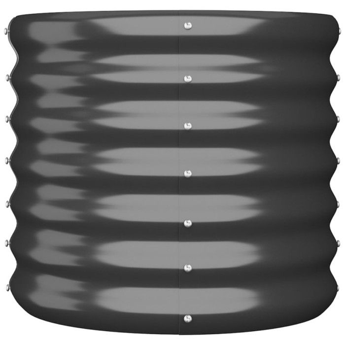 VidaXL Garden Planter Flower Pot Plant Box Raised Bed Patio Terrace Outdoor Galvanized Steel 40x40x36 Cm 318846