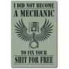 US Mechanic Garage Vintage Retro Tin Sign Door Wall Decor Metal Bar Pub Poster