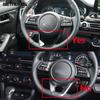 For Kia Seltos -2024 2025 Carbon Fiber Steering Wheel Cover Trim Decoration Frame Sticker Interior Accessories Car Styling