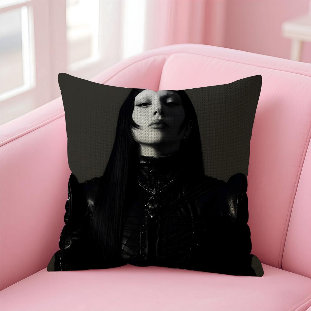 Singer LLady GGaga Cushion Cover Natural Linen Pillow Case DoubleSided Print Decorative Sofa Pillowcase Home Decor Gift