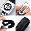 [Hunesuru] Compatible Keychain, Suitable for Subaru, Genuine Leather Car Key Chain, Subaru Red