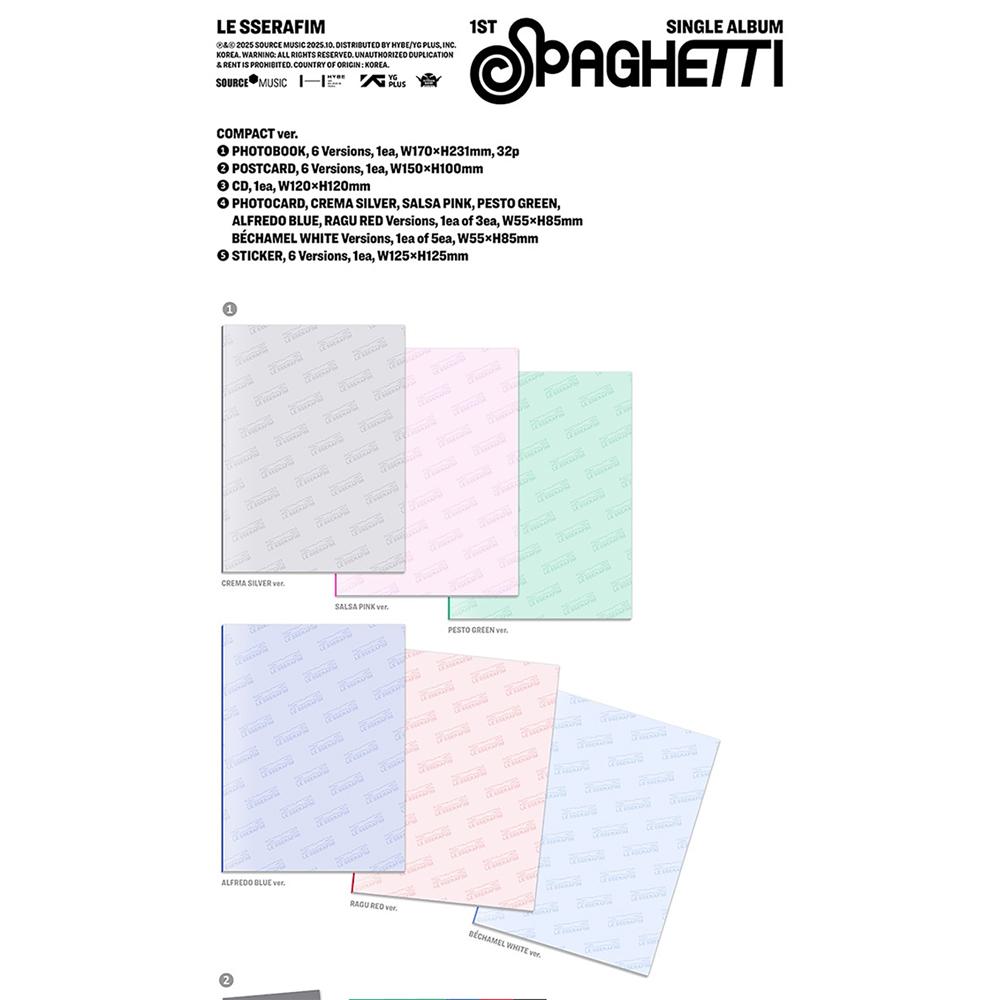 [Pre-order] LE SSERAFIM - SPAGHETTI (COMPACT Ver.)