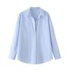 MUJER Striped Casual Shirts for Women Summer Button up Shirts and Blouses for Woman Blouse Women Long Sleeve Tops Woman