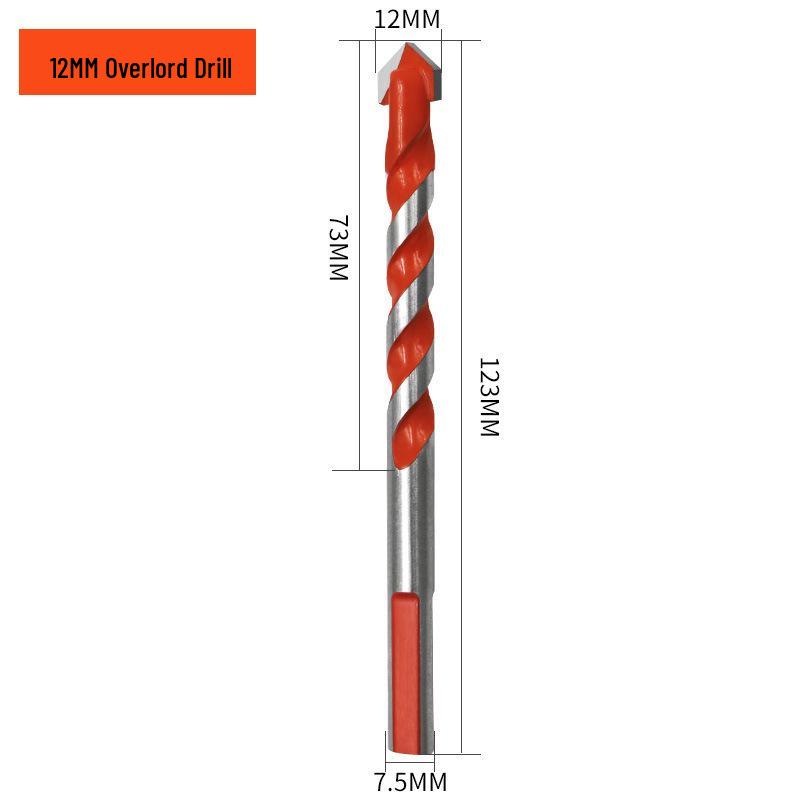 Home Improvement Ceramic Drill Bit with Triangular Handle - Suitable for Glass, Iron, Wall, and Metal Drilling