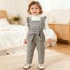 Cozy Autumn/Winter Baby Girl Fashion Set: High Collar Long Sleeve Top & Lace Pants