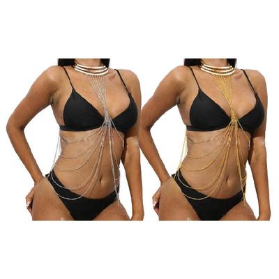 Elegant Multilayer Body Necklace For Women Perfect For Pageants Proms Party Wedding Photo Props Tassels Chain