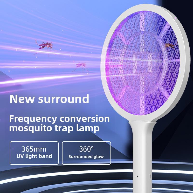 USB Rechargeable Dual-Purpose Electric Mosquito Swatter for Indoor Use