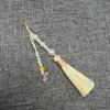 Faux Pearl Tassel Bag Charm With Retro Silver Butterfly Pendant Suitable For Handbags Backpacks Keys Hanfu Decoration