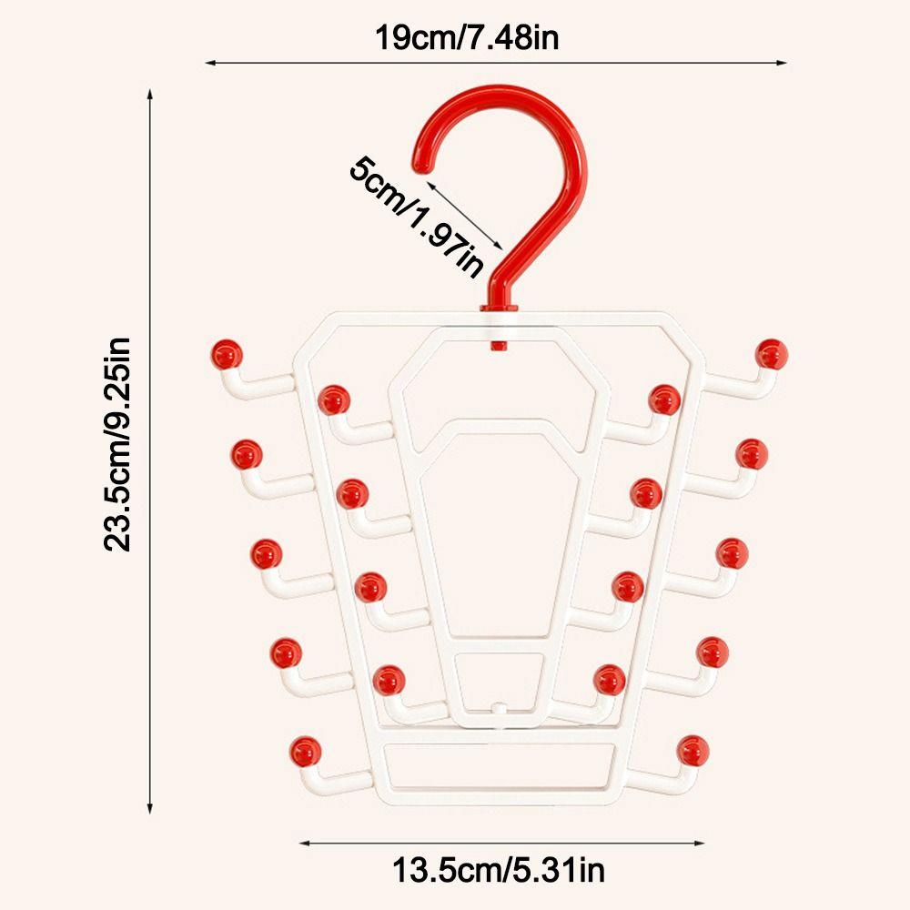 Rotatable Double Sided Hanger Wall Mounted Hat Rack New Multi Hook Organizer