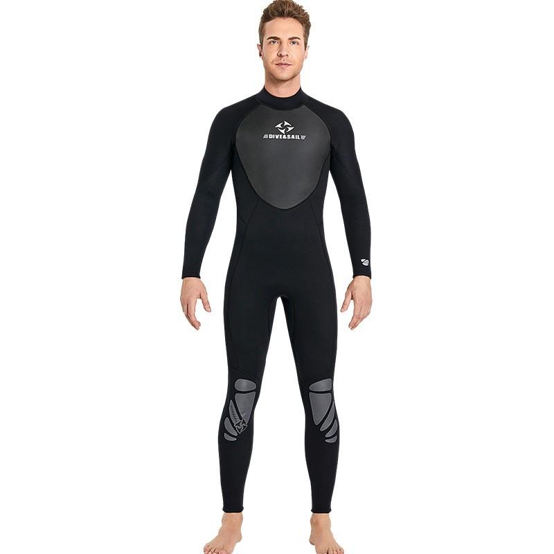 3MM Diving Suit Men's One-piece Long-sleeved Warm Women's Snorkeling Surfing Swimming Underwear