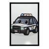 Plakat Policyjny Samochód Plakat Policyjny Samochód, 50X70 Cm, Rama Drewniana Jasny Dąb, Papier Matowy 230 Gsm
