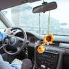 Crochet Knitted Bee Sunflower Pendant Cute Decor Automotive Interior Charms Decorations Rearview Mirror Hanging Ornament