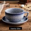 Retro Japanese Ceramic Coffee Cup & Saucer Set