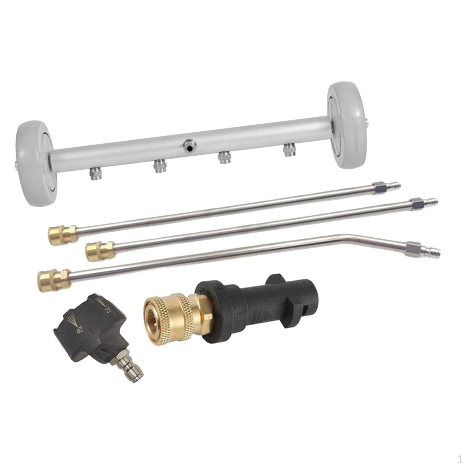 High-pressure Cleaner Underbody Cleaning Set, Surface Cleaner, 40 Cm Wash Nozzle, Water Gray Wheels