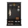 Hallway Wardrobe Coat Rack, Bench, Shoe Cabinet, Open Storage Space, 3 Hooks, Freestanding, Space-saving