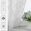 Window Screen, Butterfly Love Flower White Lace Window Screen Semi-Blackout Finished Curtain
