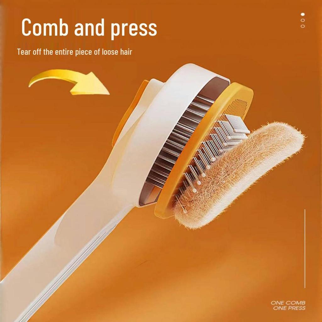 Ofertă limitată: Perie pentru pisici pentru îndepărtarea părului mort și descurcarea nodurilor - Ideală pentru câini de talie mică și medie