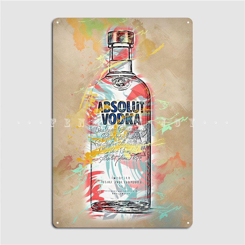 

Absolut Vodka Metal Sign Wall Cave Plaques Mural Vintage Tin Sign Poster 40x30cm