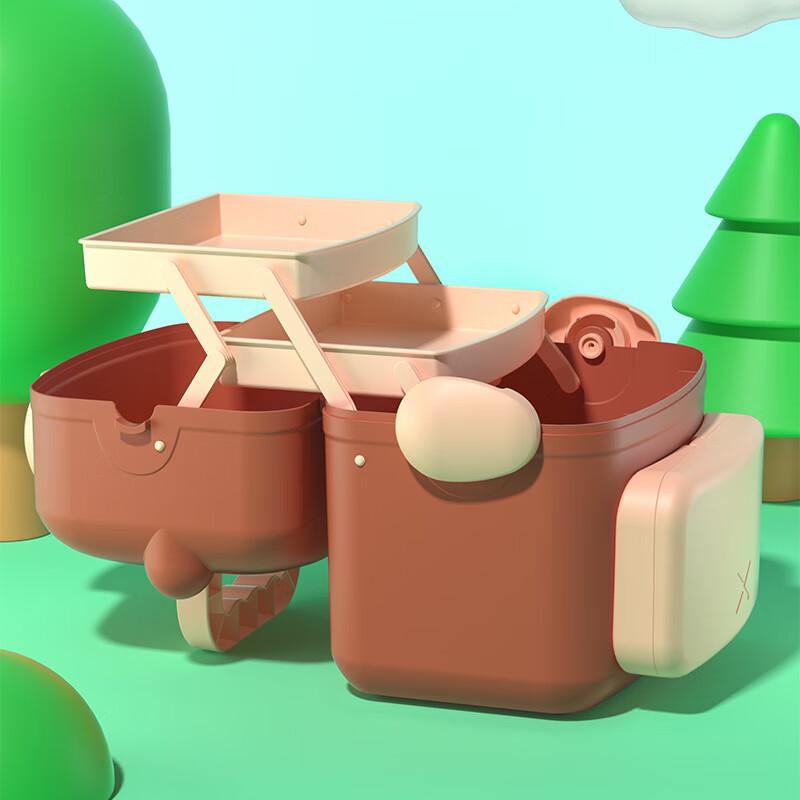 Yamo Portable Cartoon Bear Medicine Storage Box